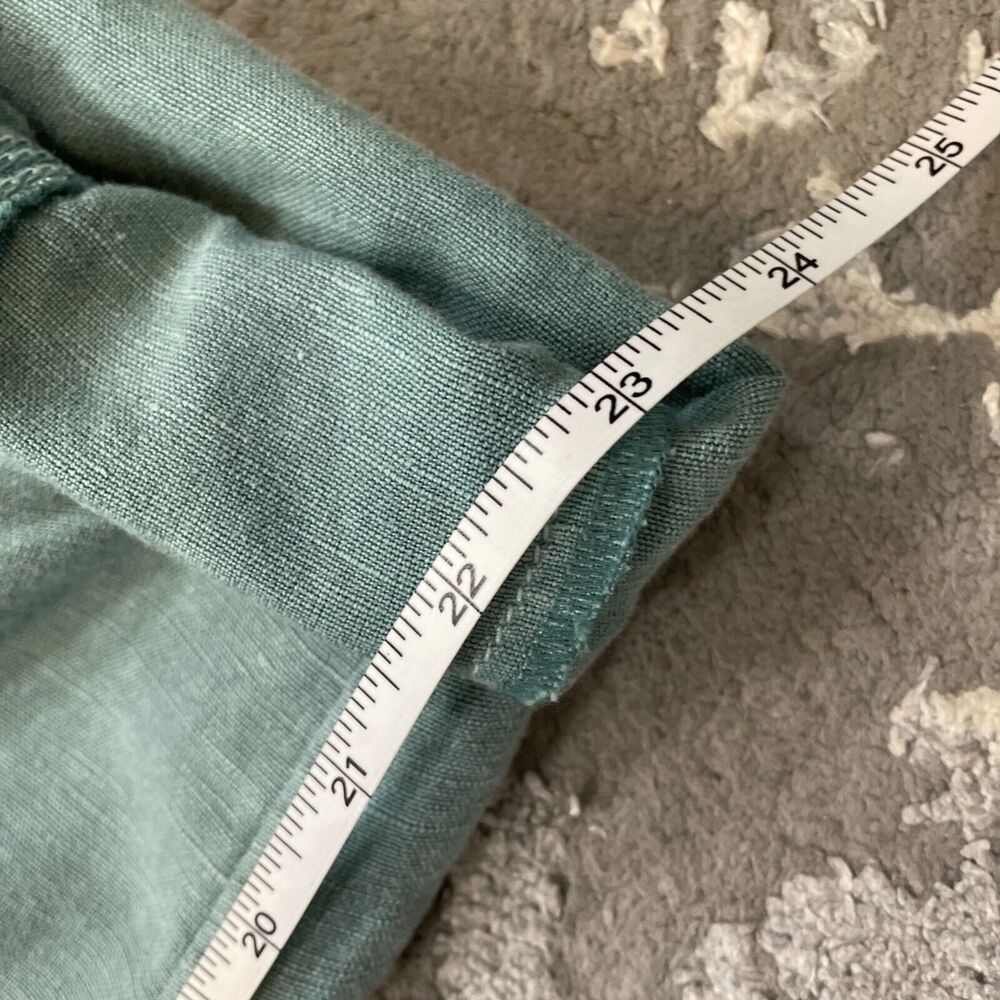 Sundance Women's Size 2P Green Linen‎ Cotton Femme Voyager Cargo Lace Pants - Picture 13 of 15